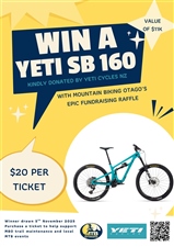 Mountain Biking Otago Yeti Cycles Raffle