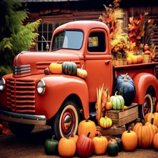 PC - Trefl - Red Autumn Old Truck - 500